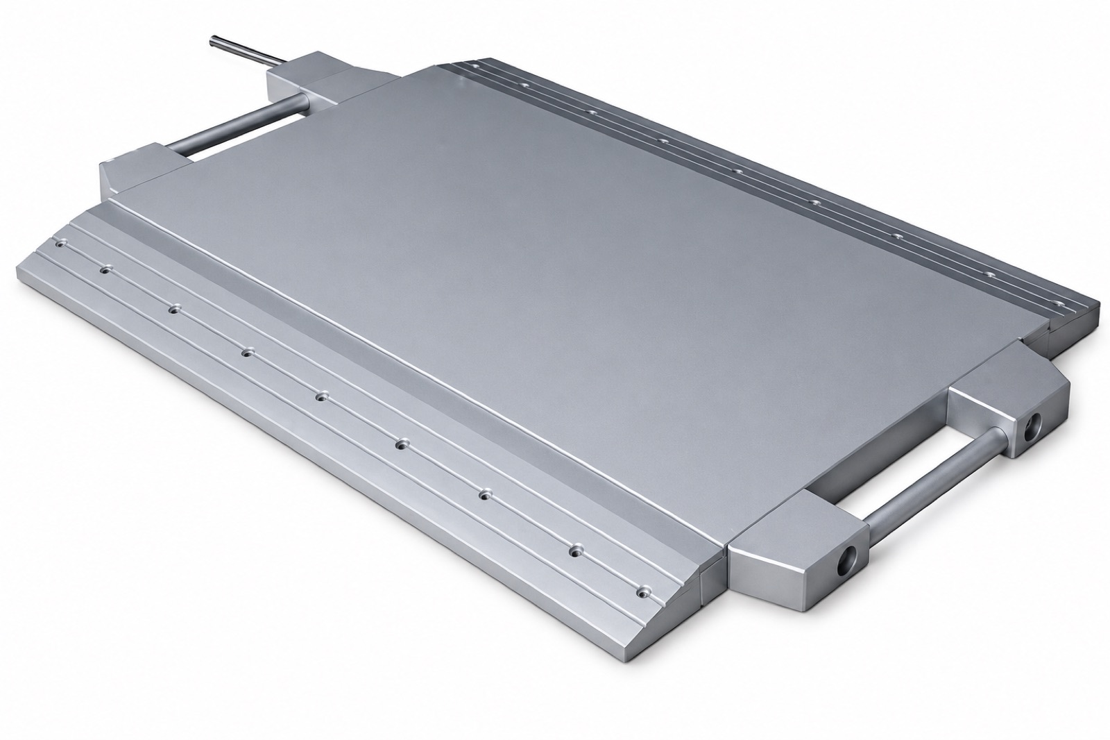 Single axle weighing pad with portable indicator case