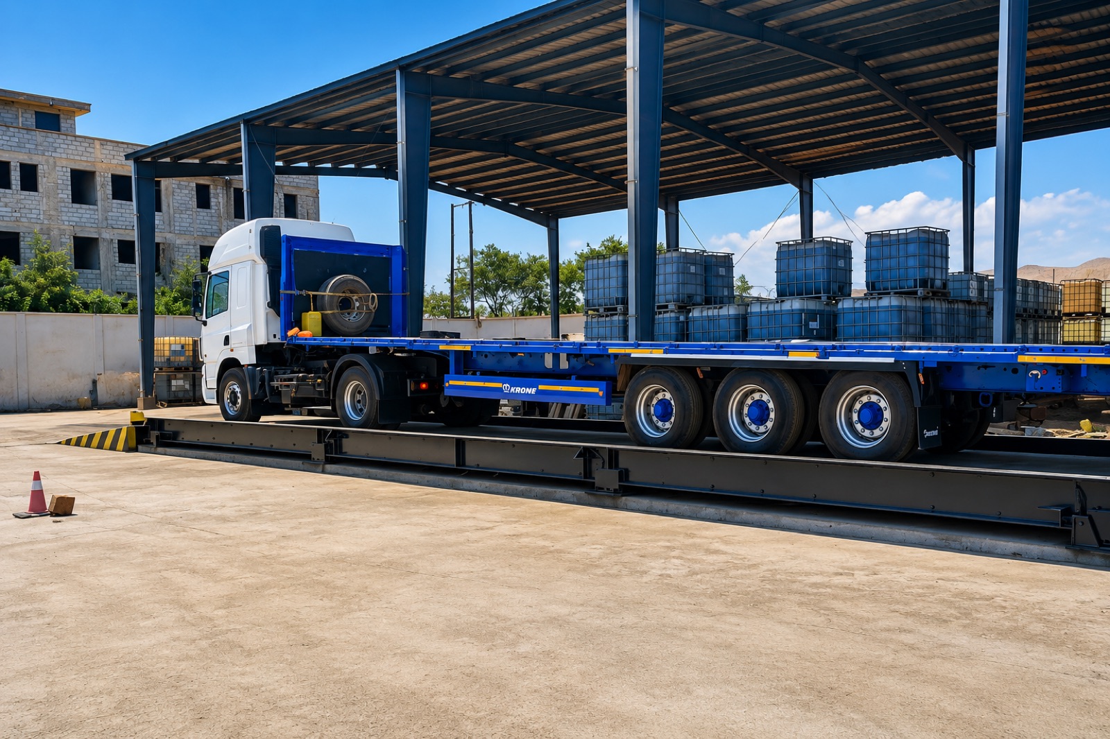 Pitless weighbridge platform