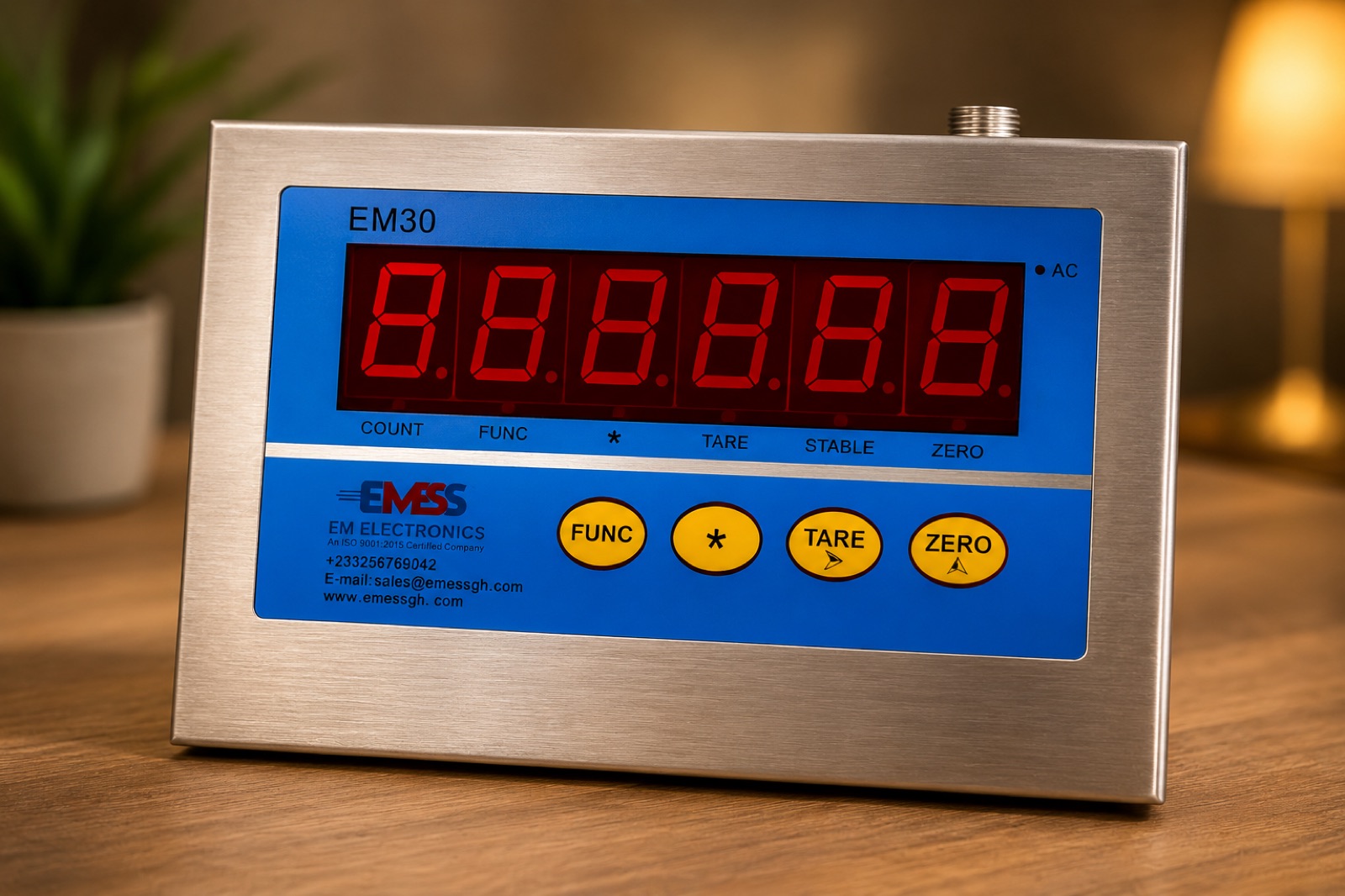 EM30 axle weighing indicator display