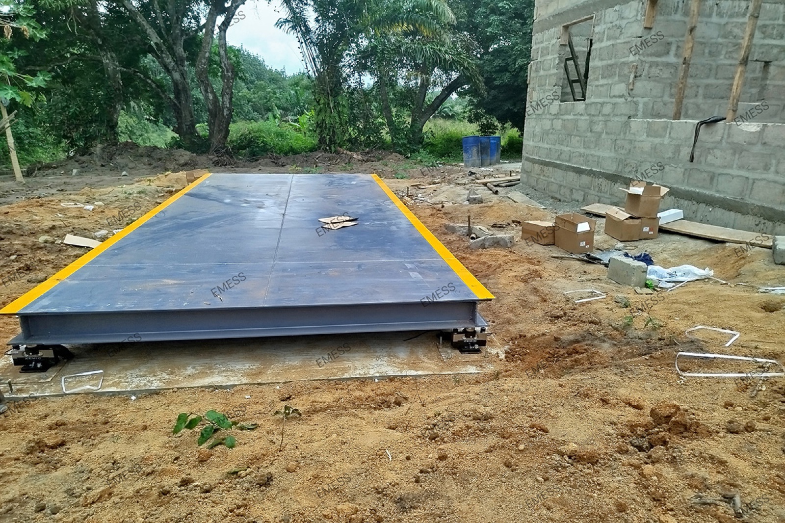 Completed weighbridge deck installation
